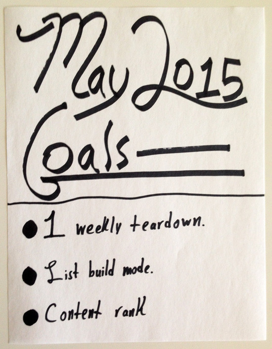 May 2015 Goals