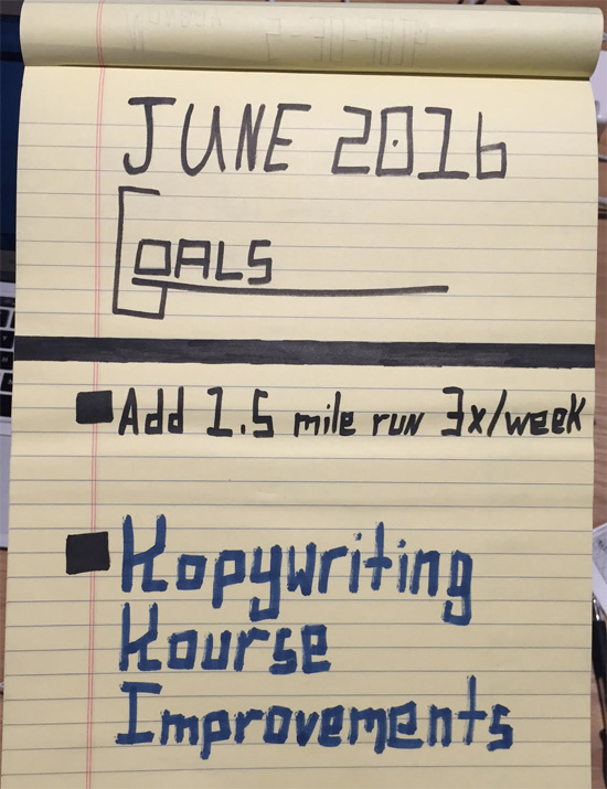 June 2016 Goals